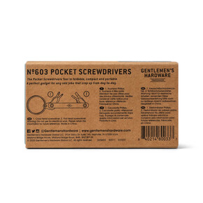 Gentelmens Hardware POCKET SCREW DRIVERS Tornavida Seti Anahtarlık No603 - Thumbnail