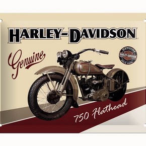 Nostalgic Art - Nostalgic Art Harley Davidson Kabartmalı Metal Duvar Panosu