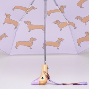 Original Duckhead Duck Kompakt Şemsiye Dachshund Purple - Thumbnail